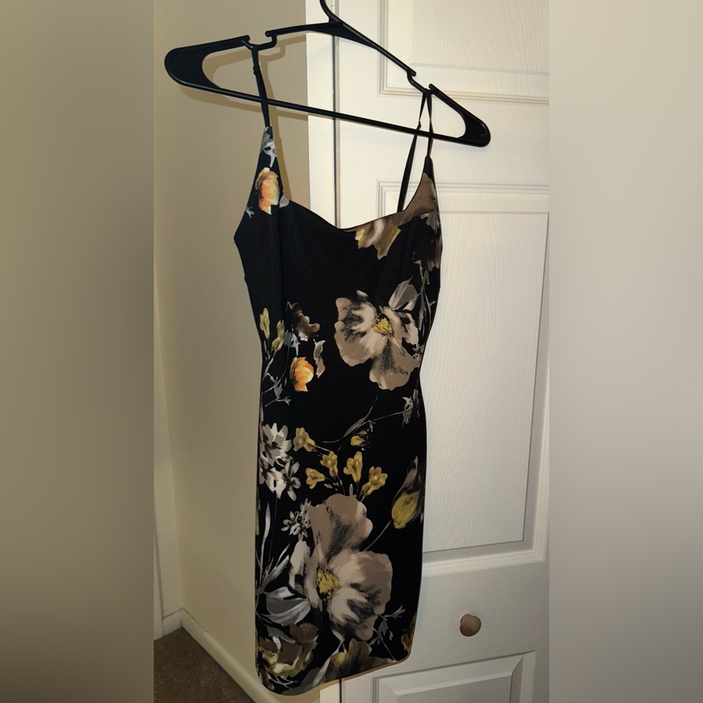 Love Culture Black Slip Dress with Spaghetti Straps